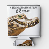 68e 'Birthday Alligator'-glimlach Blikjeskoeler (Achterkant)