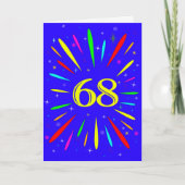 68e 'Birthday Explosion'-Kaart Kaart (Voorkant)