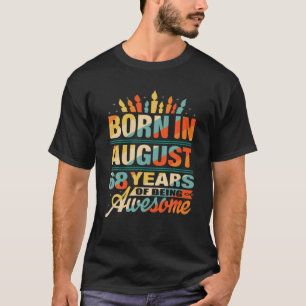 68e bruistocht geboren in augustus 1953 68 jaar t-shirt