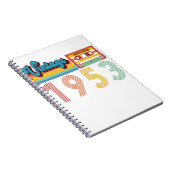 68e  geboortedag Retro 1953 Cassettebandje Notitieboek (Rechterzijde)