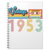 68e  geboortedag Retro 1953 Cassettebandje Notitieboek (Voorkant)