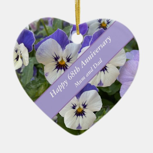 68e Jubileum bewerkbaar Keramisch Ornament (Voorkant)