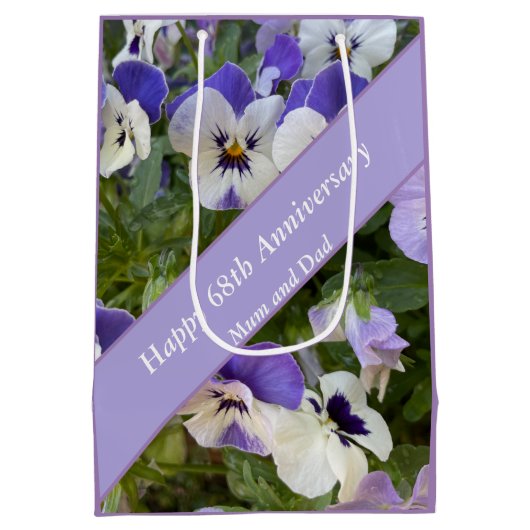 68e Jubileum bewerkbaar Medium Cadeauzakje (Achterkant)