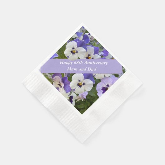 68e Jubileum bewerkbaar Servet (Hoek)