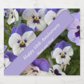 68e Jubileum bewerkbaar Sparkling Wijnetiket (Enkel label)