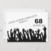 68e partijuitnodiging met vrome menigte kaart (Voorkant)