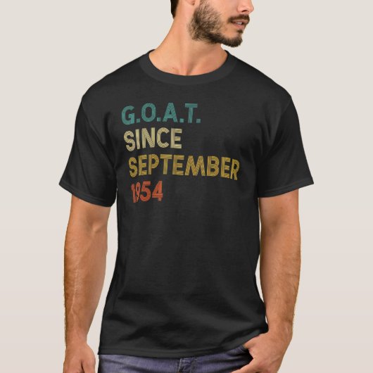 68e verjaardag 68-jarige geit sinds 19 september t-shirt (Voorkant)