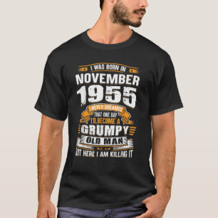 68e Verjaardag Cadeaus Mannen November 1955 68 Y T-shirt