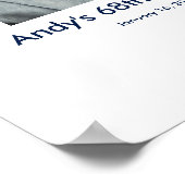 68e Verjaardag foto custom Sign In Party Board 68 Poster (Hoek)