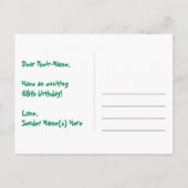 68e verjaardag - Fun Fireworks Pattern + Rainbow 6 Briefkaart (Achterkant)