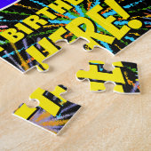 68e verjaardag: Fun, kleurrijk gevuurwerk Legpuzzel (Zijkant)