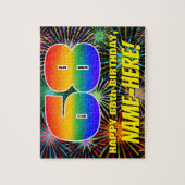68e verjaardag: Fun, kleurrijk gevuurwerk Legpuzzel (Verticaal)