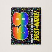 68e verjaardag — Fun, kleurrijk Star Field Pattern Legpuzzel (Verticaal)