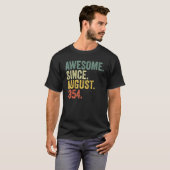 68e verjaardag Geweldige sinds augustus 1954 68 ja T-shirt (Voorkant volledig)