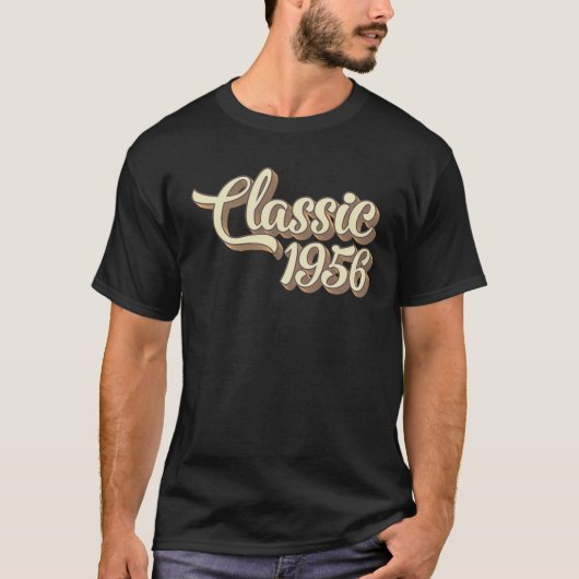 68e verjaardag Gift Classic 1956 68 jaar oud T-shirt (Voorkant)