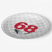 68e verjaardag golfbal design papier Bord (Gekanteld)