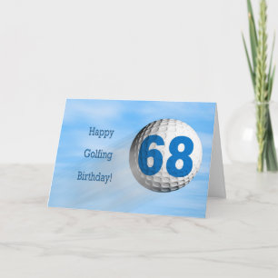 68e verjaardag golfkaart kaart