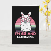 68e verjaardag Llamazing Llama 68 jaar oude dag Kaart (Gele Bloem)