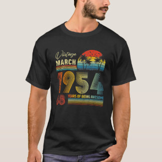 68e verjaardag maart 1954 68 jaar oude geschenk t-shirt