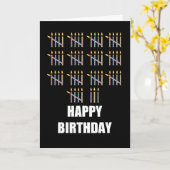 68e verjaardag met kaarsen kaart (Gele Bloem)