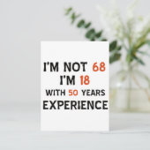 68e verjaardag ontwerp briefkaart (Staand voorkant)