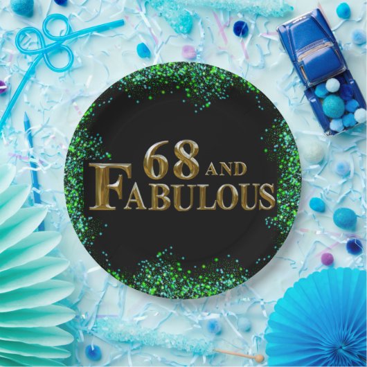 68e verjaardag papieren bordje (Feest)