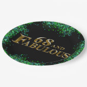 68e verjaardag papieren bordje (Gekanteld)