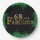 68e verjaardag papieren bordje (Voorkant)