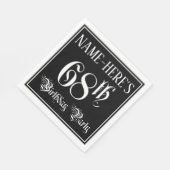 68e verjaardag Partij — Fancy Manuscript + de Naam Servet (Hoek)