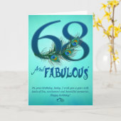 68e verjaardag sjabloon Kaarten (Gele Bloem)