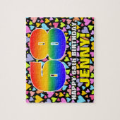 68e verjaardag — Vun, liefhebbende hartvormen + "6 Legpuzzel (Verticaal)