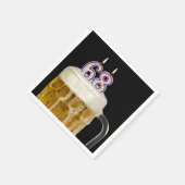 68e verjaardag zwarte bier servet (Hoek)