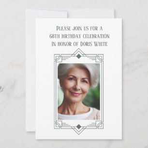 68e verjaardagsfeest Custom Photo Lijst Kaart