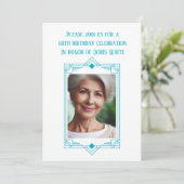68e verjaardagsfeest Custom Photo Lijst Kaart (Staand voorkant)