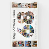 68e verjaardagsfeest Nummer 68 Fotocollage Spandoek (Verticaal)