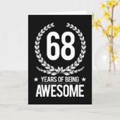 68ste Verjaardag (68 Jaar van Geweldige het Zijn) Kaart (Gele Bloem)