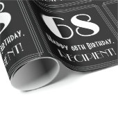 68ste verjaardag - Art Deco geïnspireerde look "68 Cadeaupapier (Rol Hoek)
