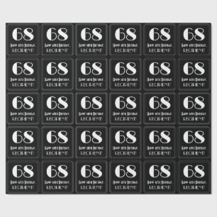 68ste verjaardag - Art Deco geïnspireerde look "68 Cadeaupapier