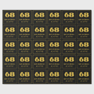 68ste verjaardag - Art Deco geïnspireerde look "68 Cadeaupapier