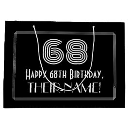 68ste verjaardag — Art Deco Geïnspireerde look "68 Groot Cadeauzakje