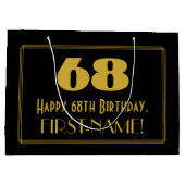 68ste verjaardag — Art Deco Geïnspireerde look "68 Groot Cadeauzakje (Achterkant)