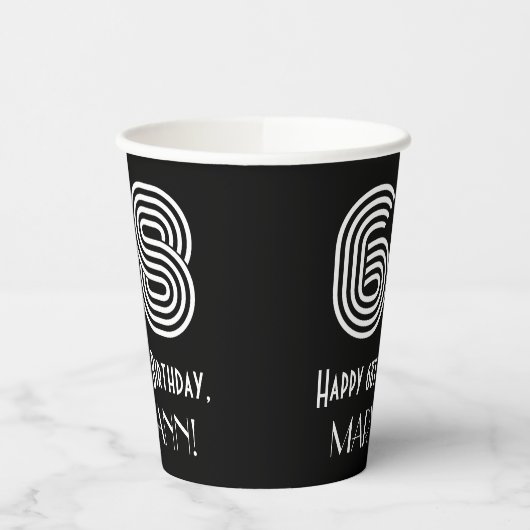 68ste verjaardag — Art Deco Geïnspireerde look "68 Papieren Bekers (Links)