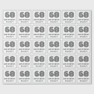68ste verjaardag: Art Deco geïnspireerde stijl "68 Cadeaupapier