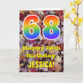 68ste Verjaardag; De rustieke Bladeren van de Kaart (Gele Bloem)