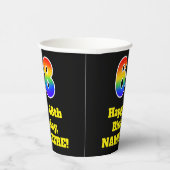 68ste verjaardag: Kleurrijk, Leuk, Opwindend, Rege Papieren Bekers (Rechts)