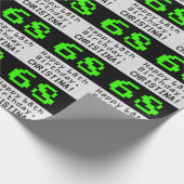 68ste verjaardag - Nerdy / Geeky stijl "68" en naa Cadeaupapier (Hoek)