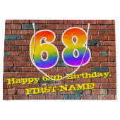 68ste verjaardag: Plezier, op graffiti geïnspireer Groot Cadeauzakje (Voorkant)