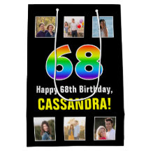 68ste verjaardag: Regenboog "68", aangepaste foto'