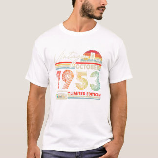 68ste verjaardag Vintage oktober T-shirt