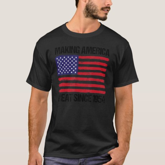 68th Birthday Making America Great Since 1954 T-shirt (Voorkant)